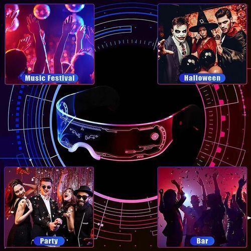 Lentes Para Fiesta Luz Led Cosplay Gafas Luminosa -2