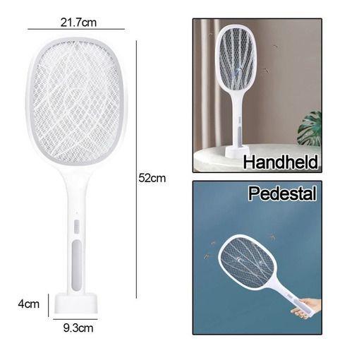 Matamoscas Eléctrico Recargable Usb Uso Manual Y Atracción-4