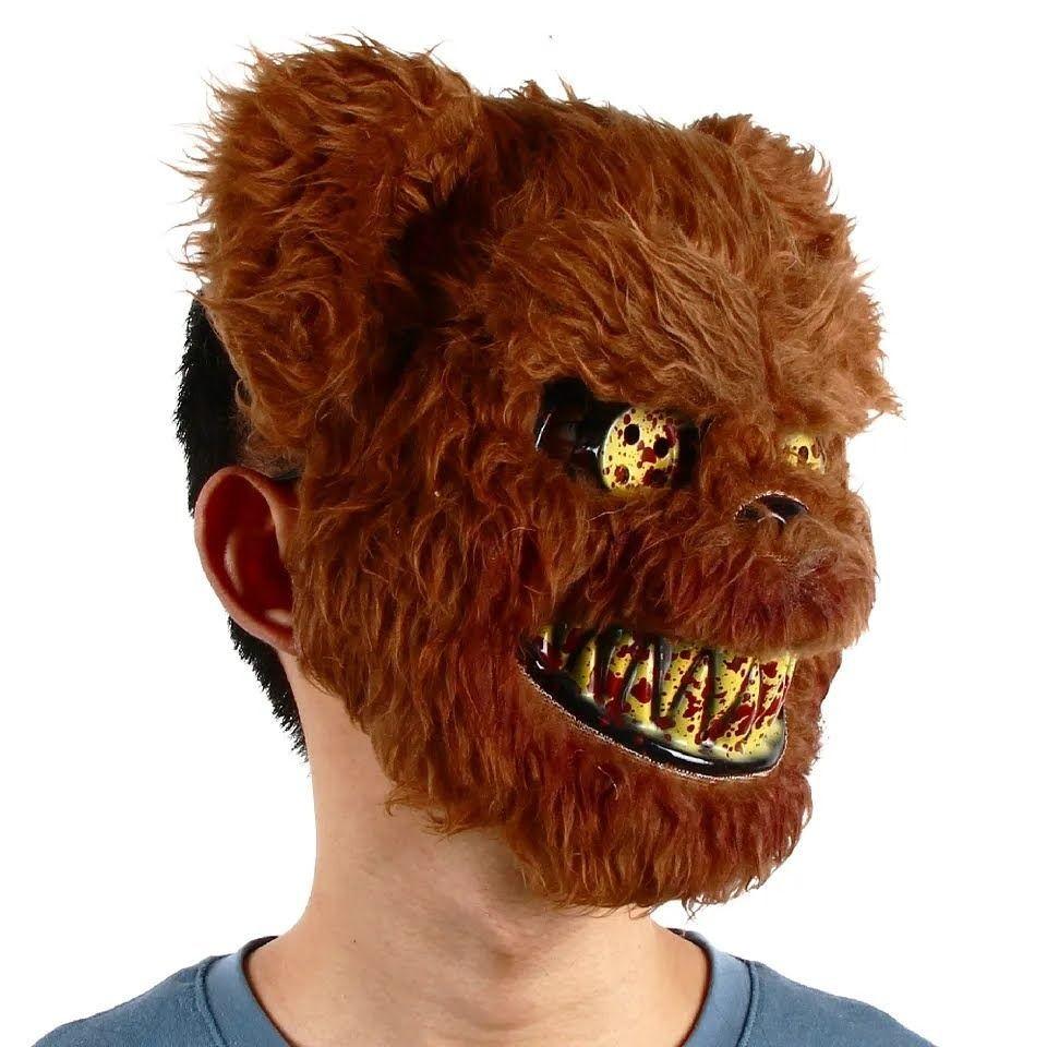 Mascara Oso Cosplay Halloween Oso Terror Fiesta Negro-2