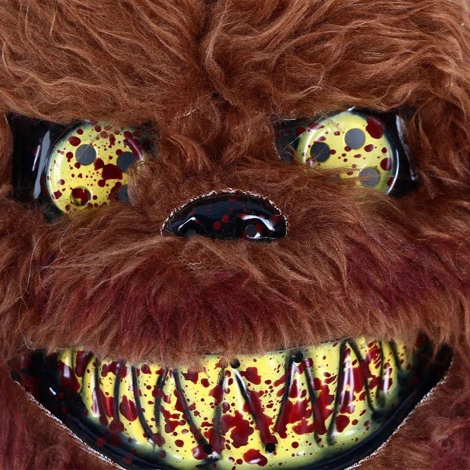 Mascara Oso Cosplay Halloween Oso Terror Fiesta Negro-6