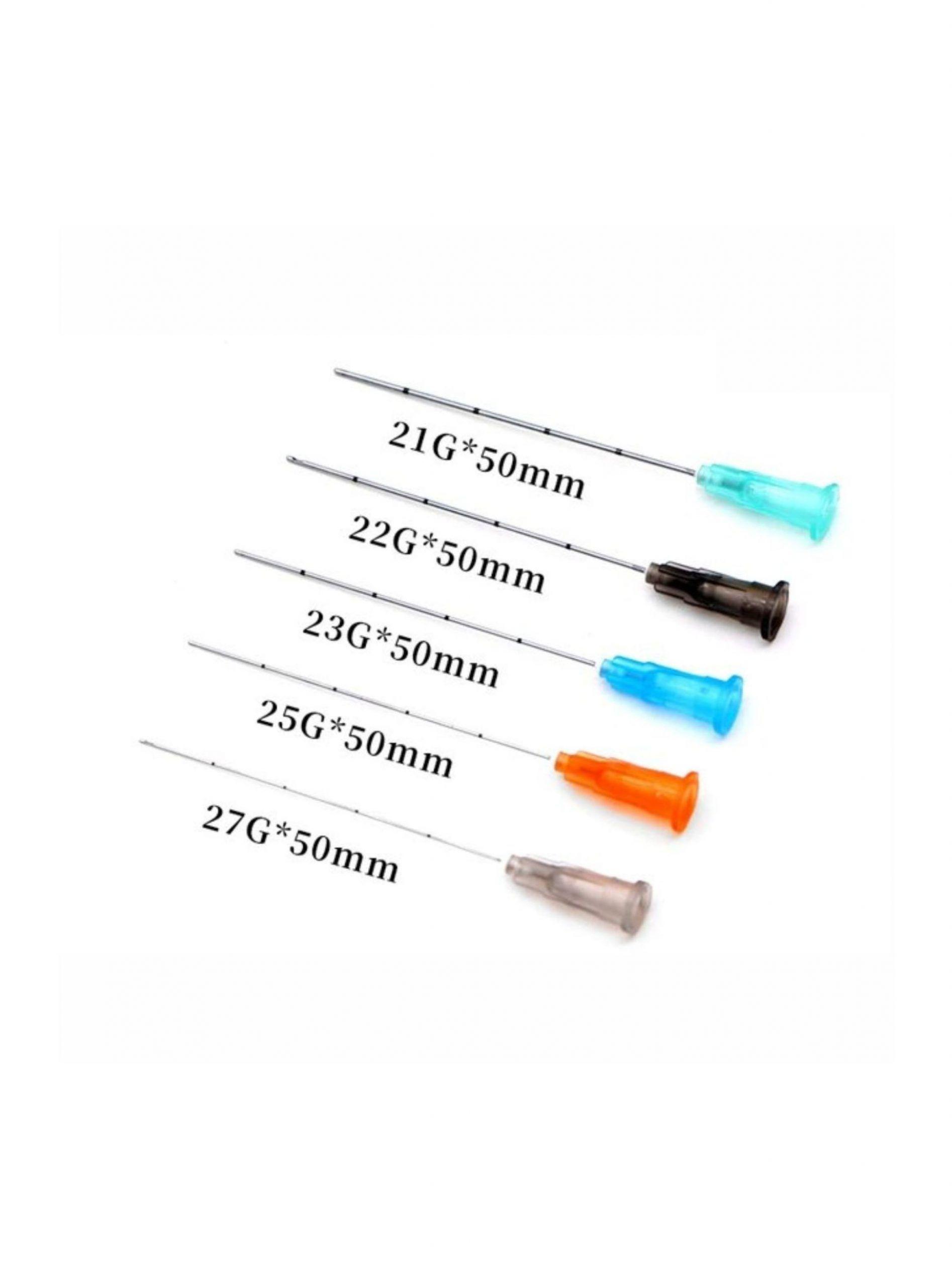 10 Cánula 25g X 50mm Microcánulas Flexibles Para Relleno-1