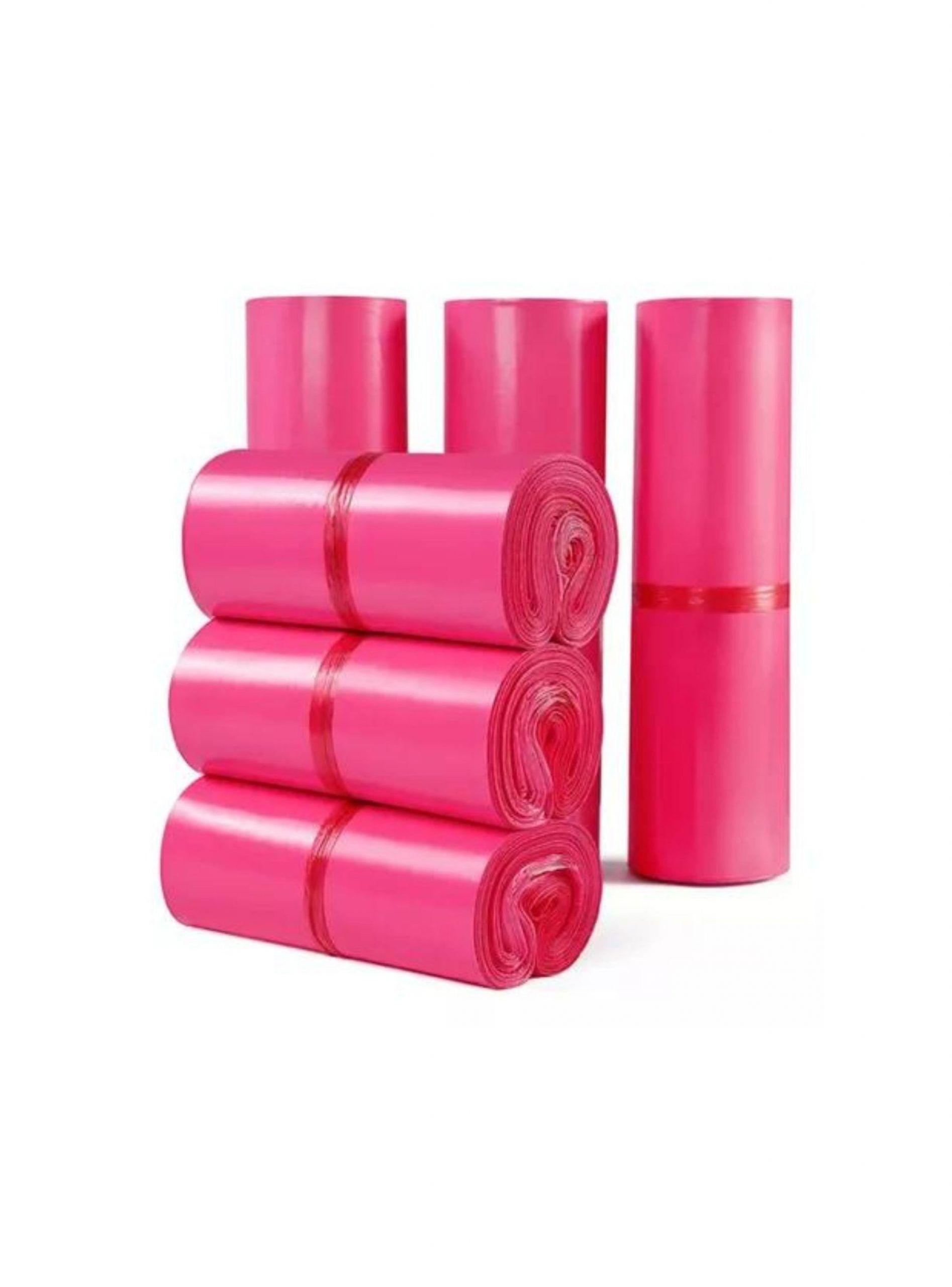 Pack 100 Bolsas Courier Embalaje Autoadhesivo 17x26cm Fucsia-0