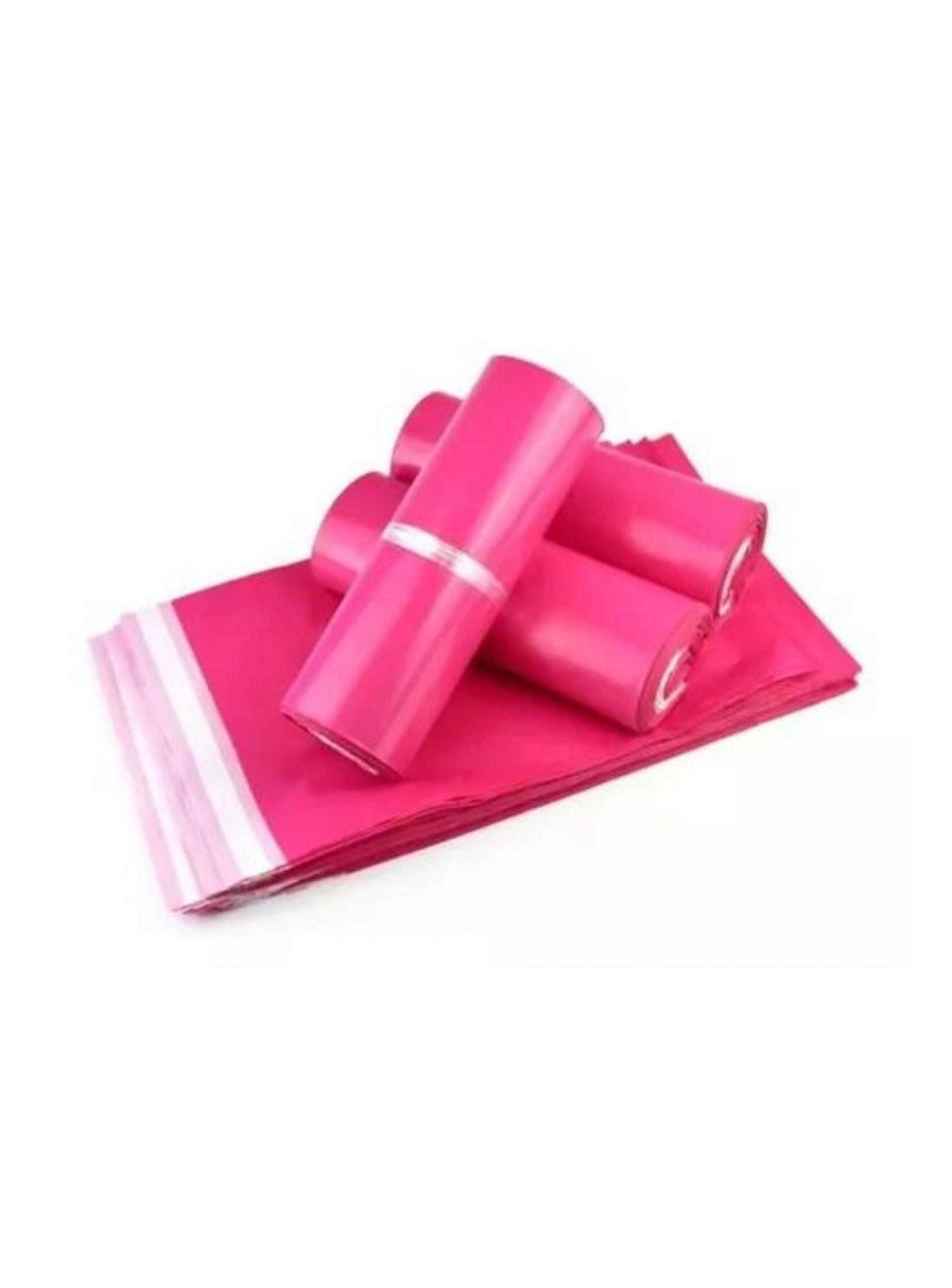 Pack 100 Bolsas Courier Embalaje Autoadhesivo 17x26cm Fucsia-1