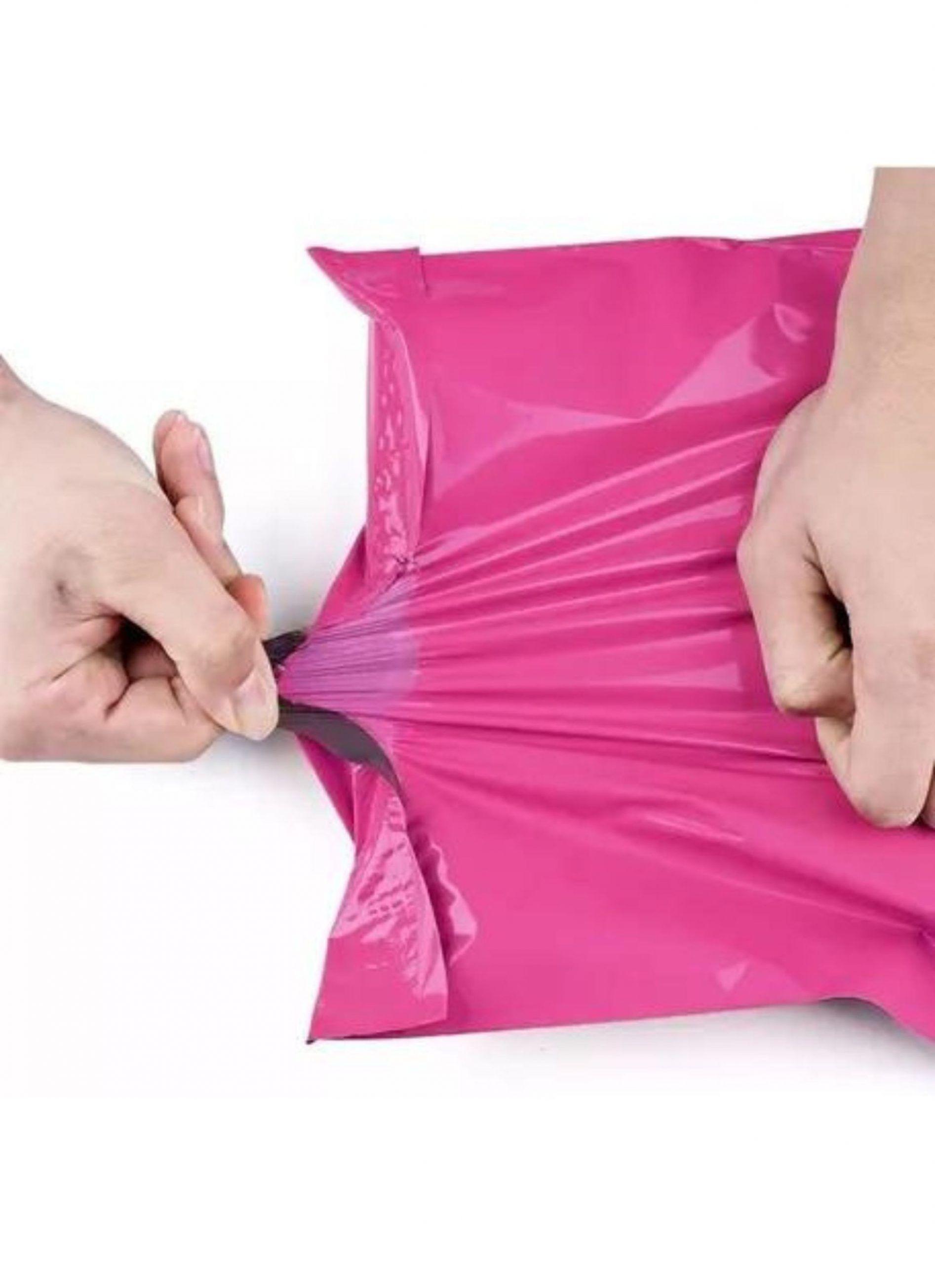 Pack 100 Bolsas Courier Embalaje Autoadhesivo 17x26cm Fucsia-2