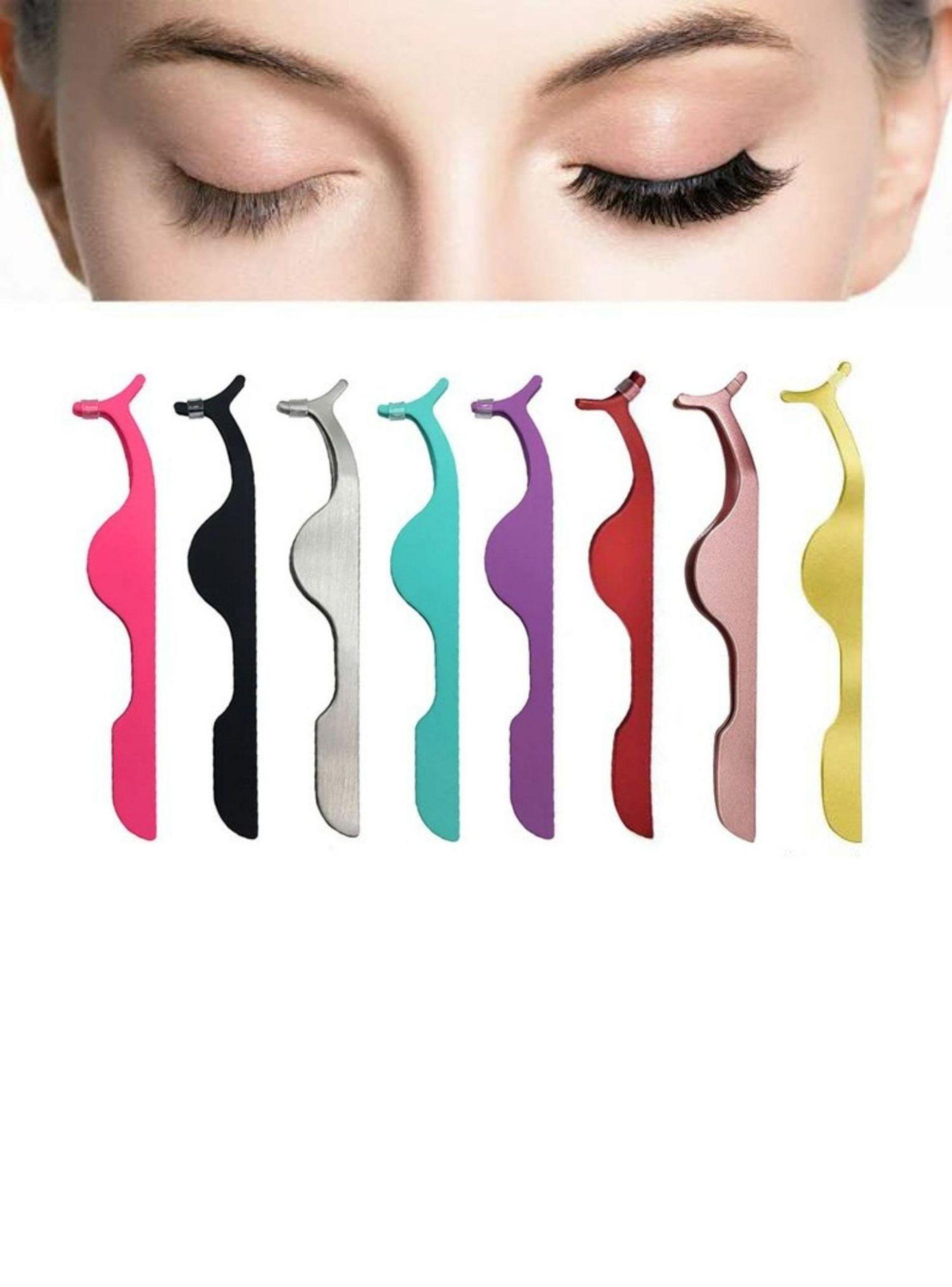 Pinza Aplicador Pestañas Magnéticas Pestañas Postizas Negro-2
