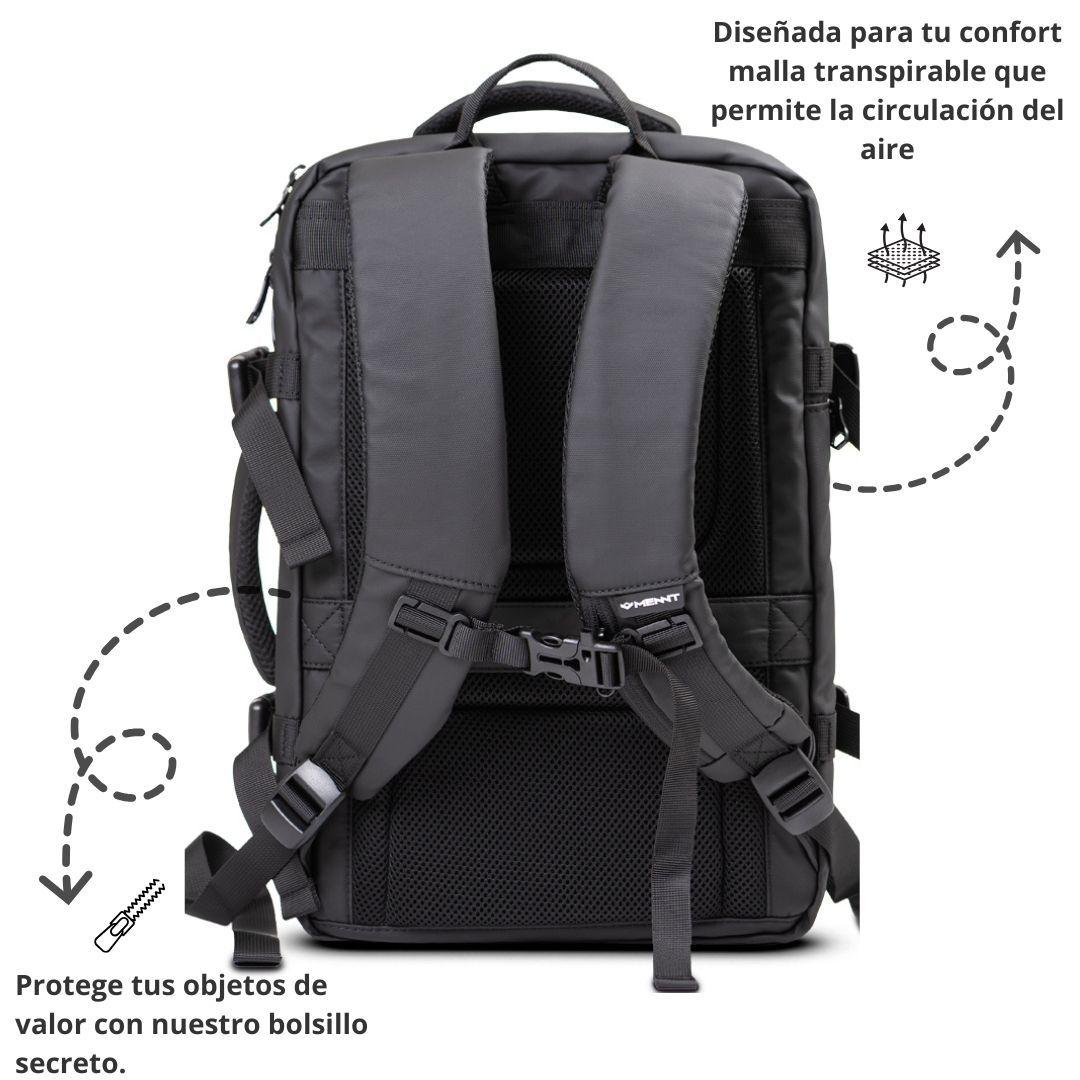 Mochila Maleta Carry On Impermeable Expandible 35L USB-6