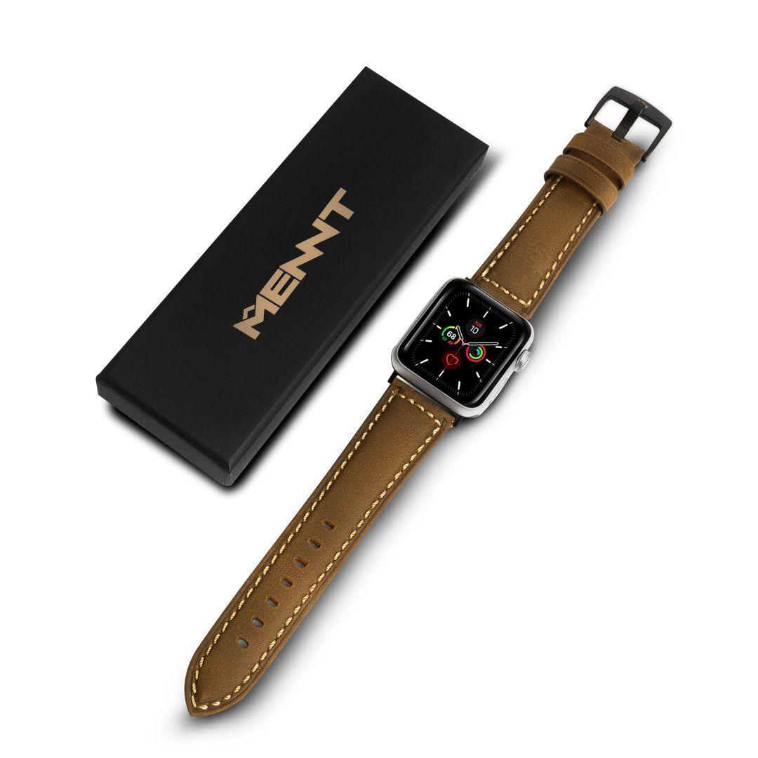 Correa De Cuero Genuino Para Apple Watch Cafe-4