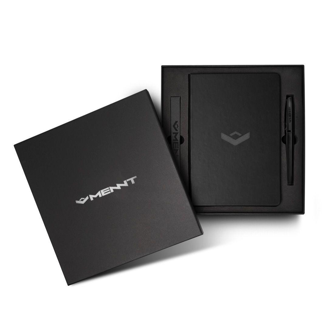 Planner Negro Cuaderno Hojas Negras A5 Agenda Con 2 Lápices-7