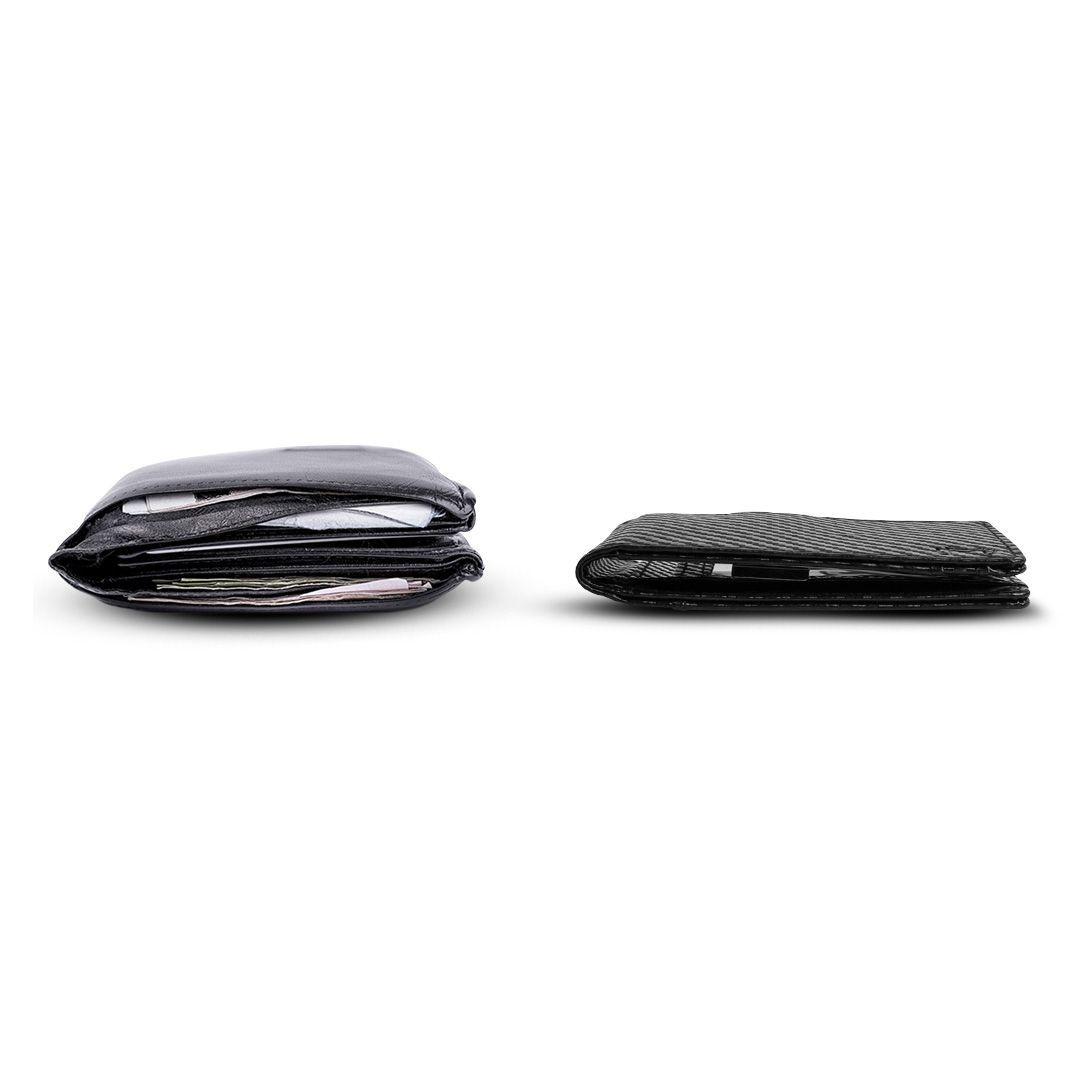 Billetera De Cuero Hombre Bloqueo Rfid Anti Robo Y Tarjetero-5