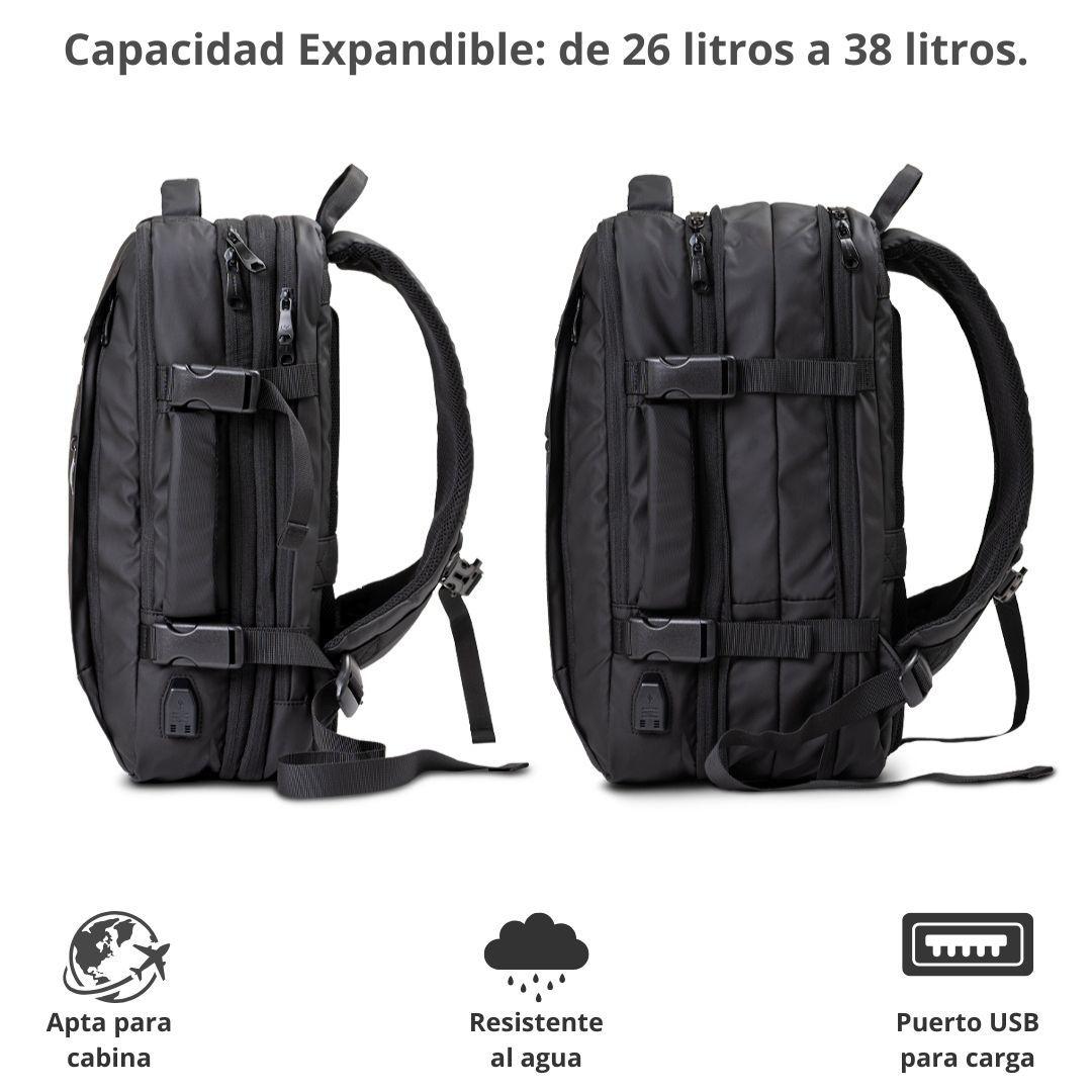 Mochila Carry On Impermeable Con Capucha Expansible 35L-1