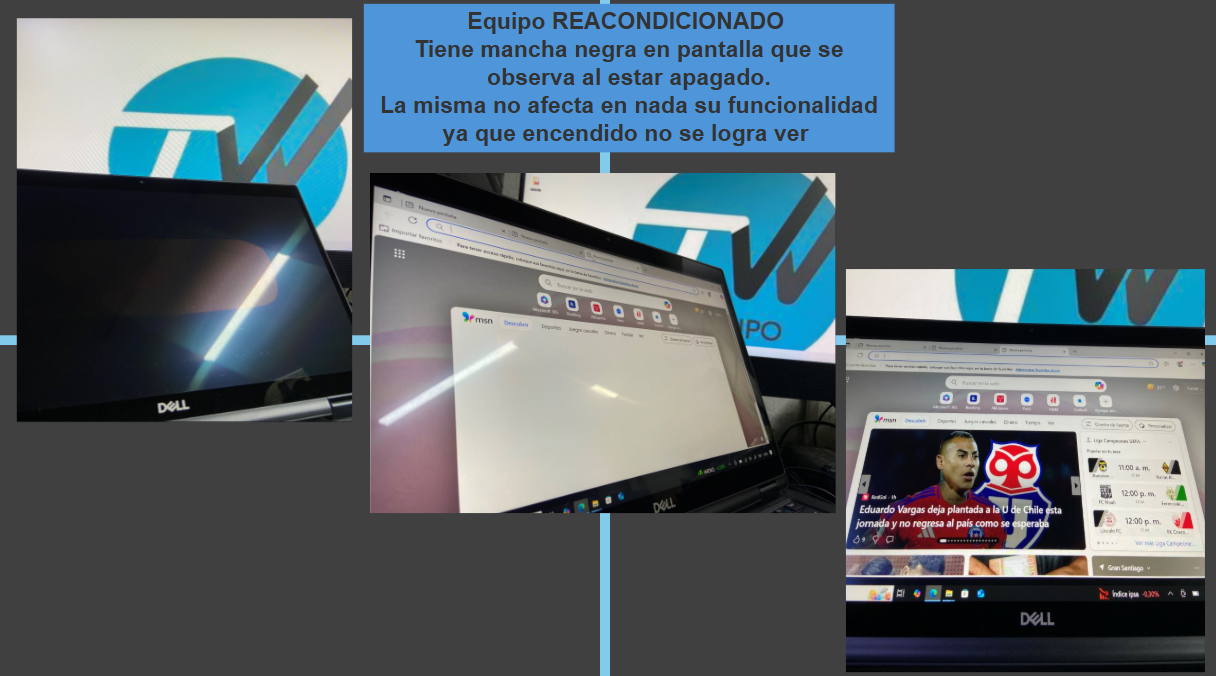 Dell Latitude 7390 2en1 FHD 13.3 TOUCH " Intel Core i7 8ª16GB RAM,256GB SSD Reacondicionado GRADO B-3