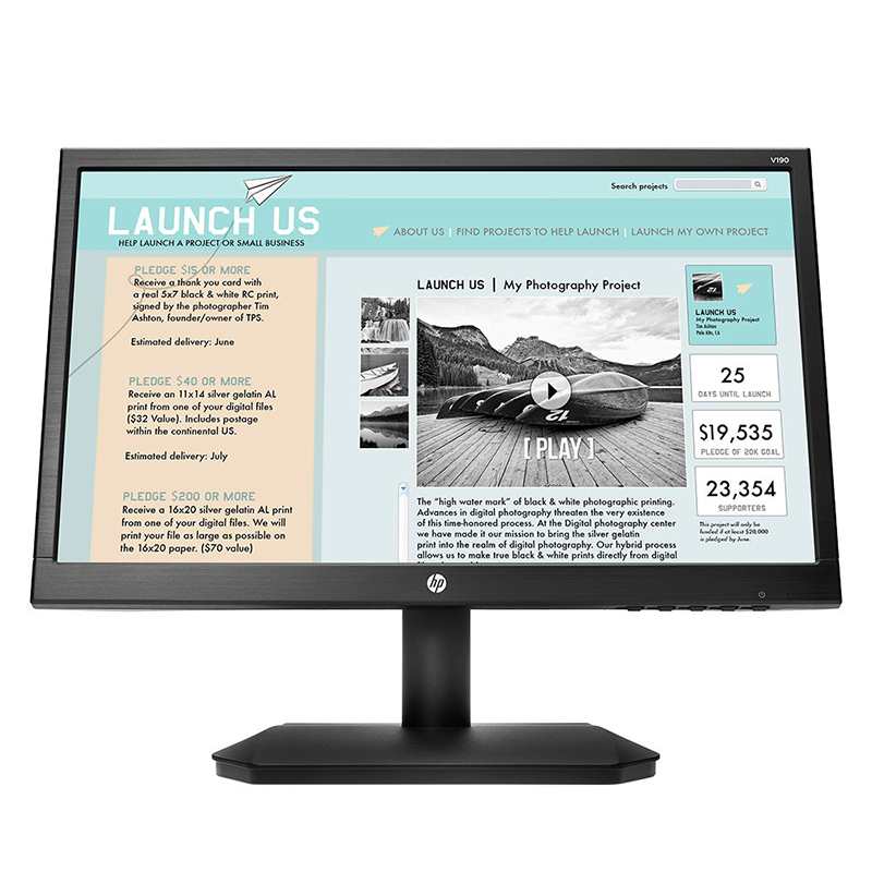 Monitor Led Hp V190 185 HD REACONDICIONADO-0