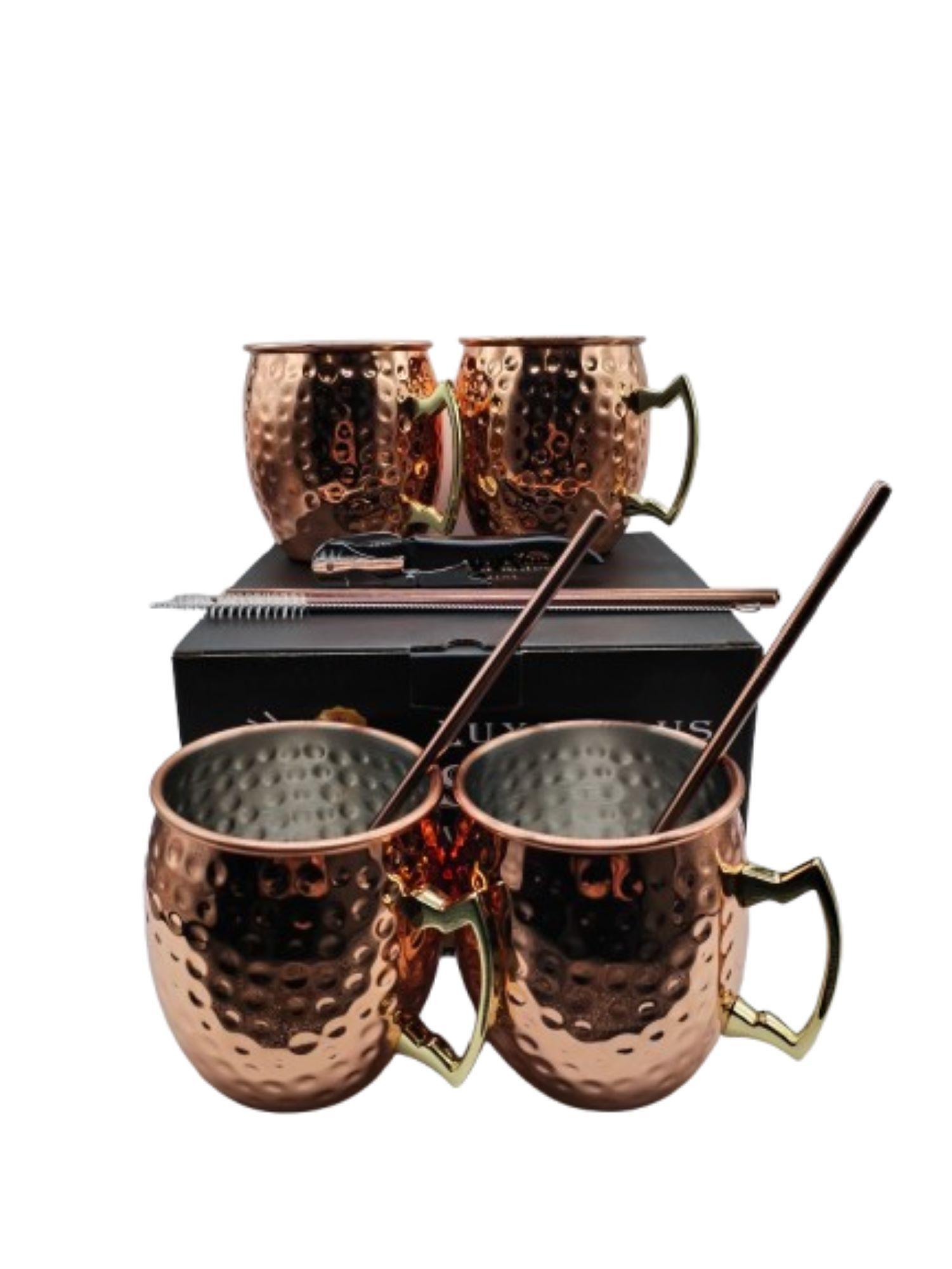 MUG SET 4 VASOS COBRE (4001)-0