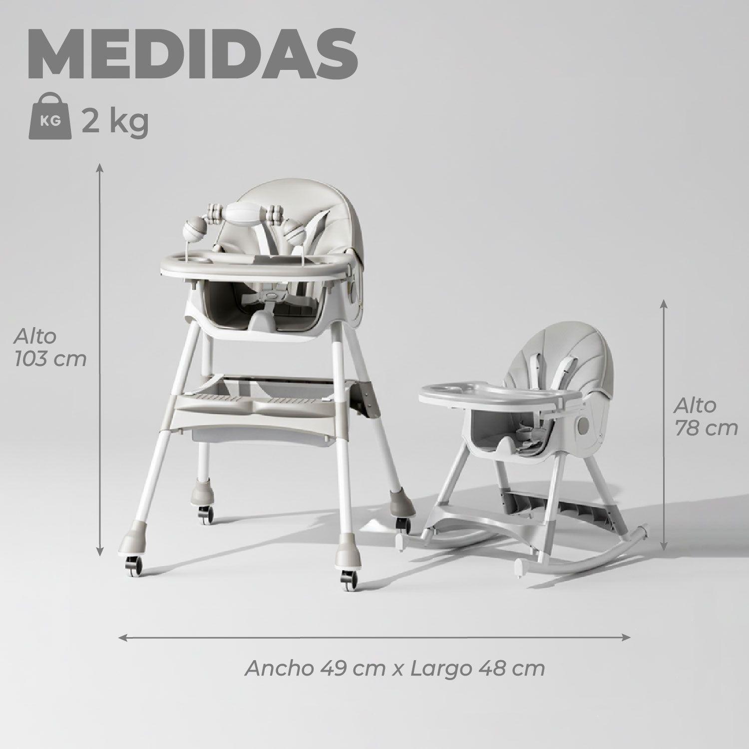Silla Comer Bebe Doble Altura Safe Baby Mecedora Reclinable-2