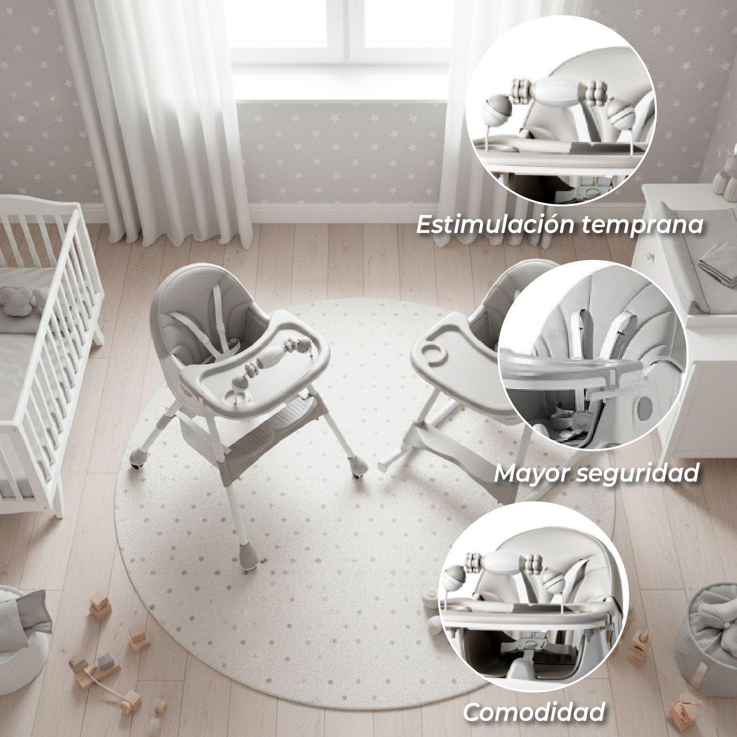 Silla Comer Bebe Doble Altura Safe Baby Mecedora Reclinable-3