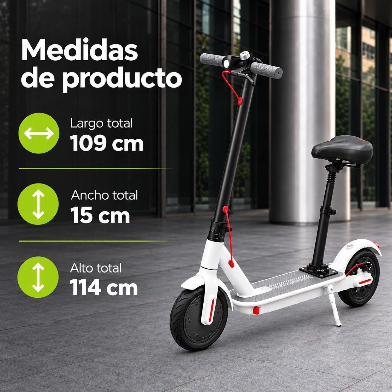 Scooter Electrico con Asiento y Luz Frontal 25 Km h Bluetooth-2
