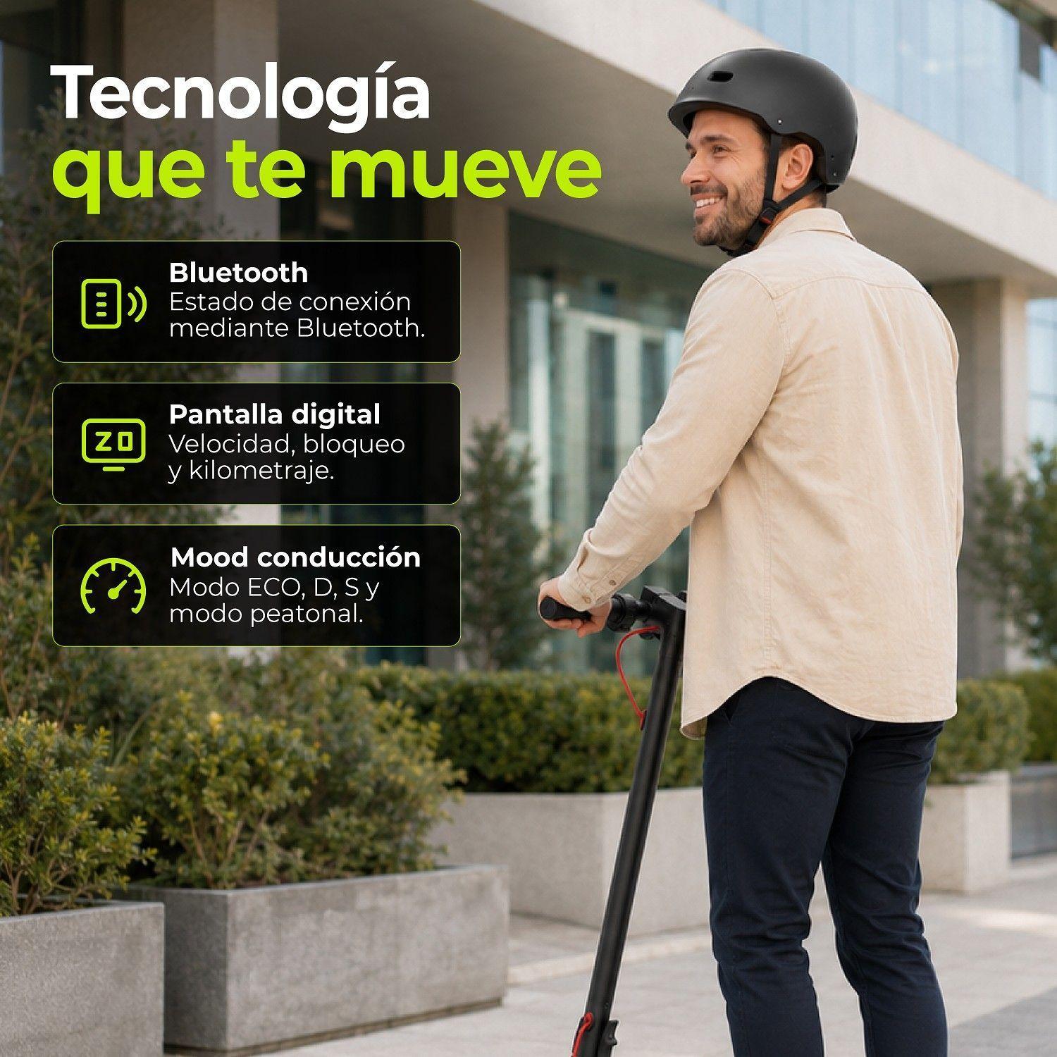 Scooter Electrico con Asiento y Luz Frontal 25 Km h Bluetooth-3