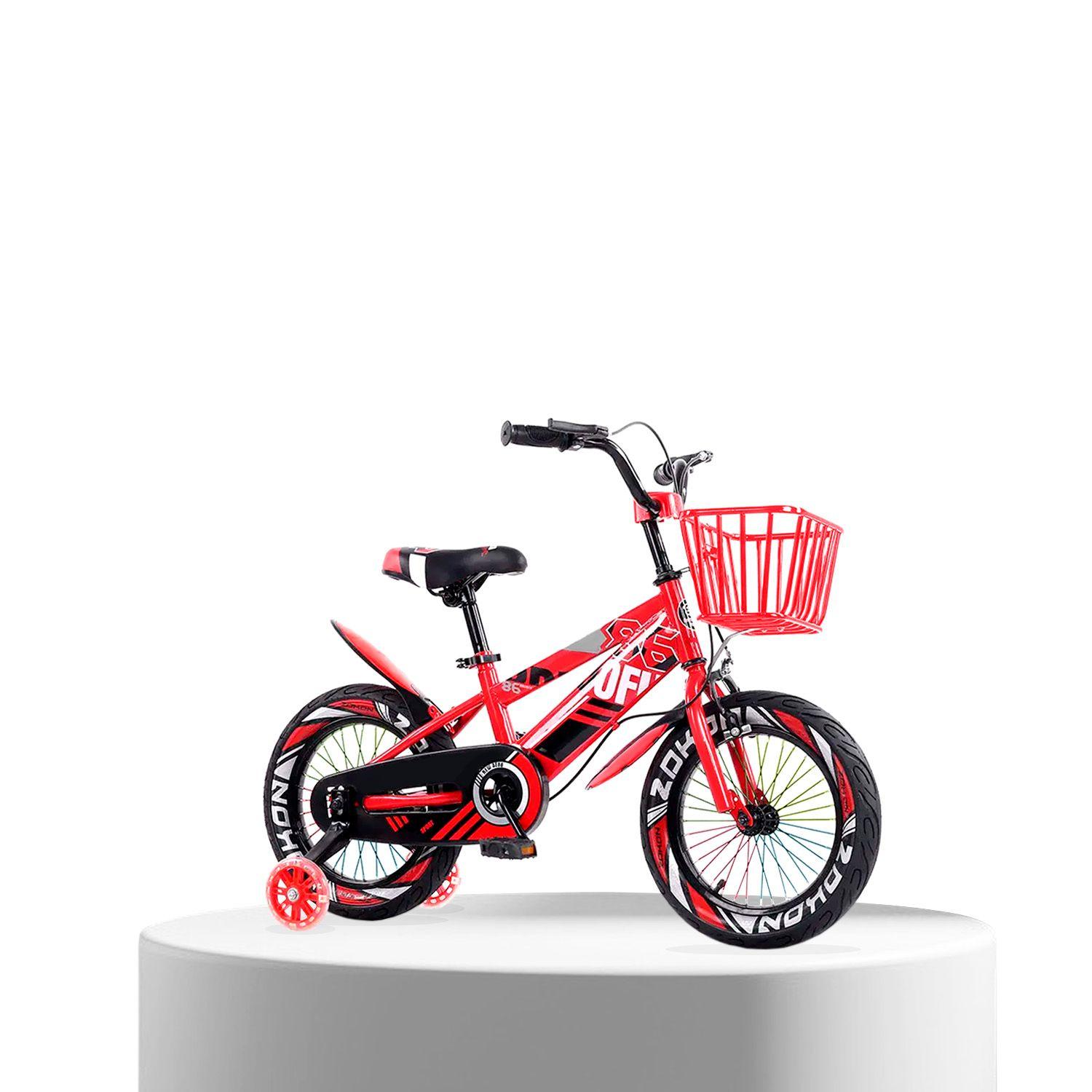 Bicicleta de montaña para Niños Luces LED y Colores Aro 12 Rojo-4