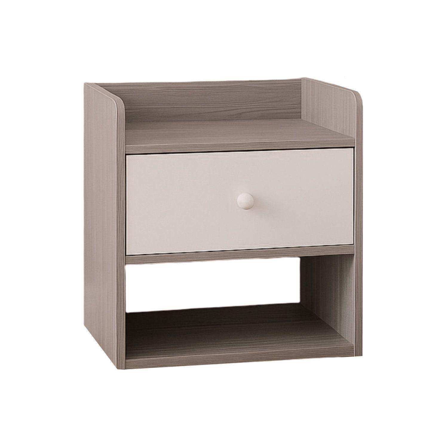 Velador Zapatero Grey 2 Niveles 1 Cajon 41x33x28 Cm-0