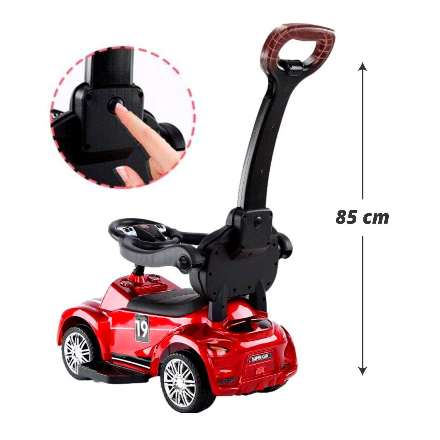 Auto Correpasillos Asiento Ecocuero 2 En 1 con Mango-2