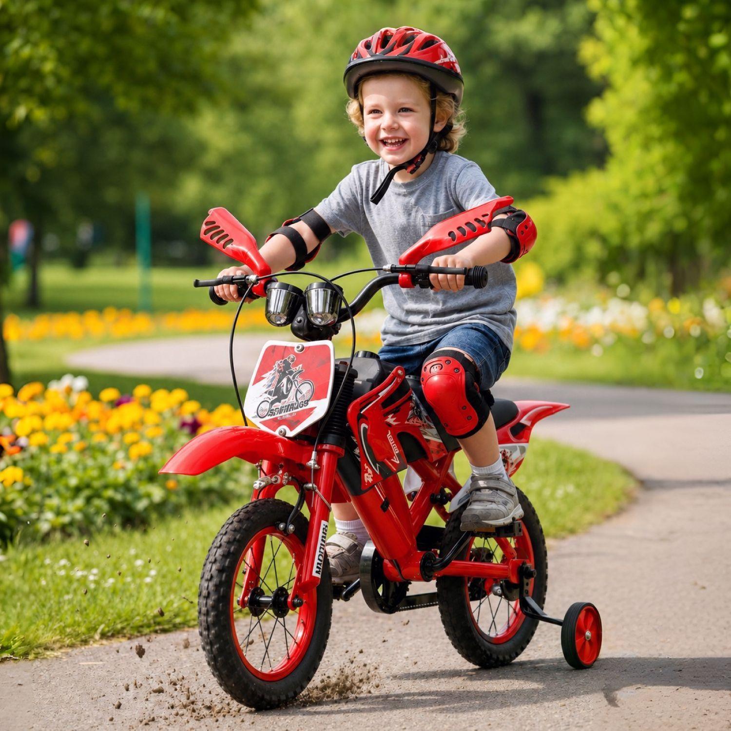 Bicicleta Infantil Aro 16 Motocross Deportiva Roja-1