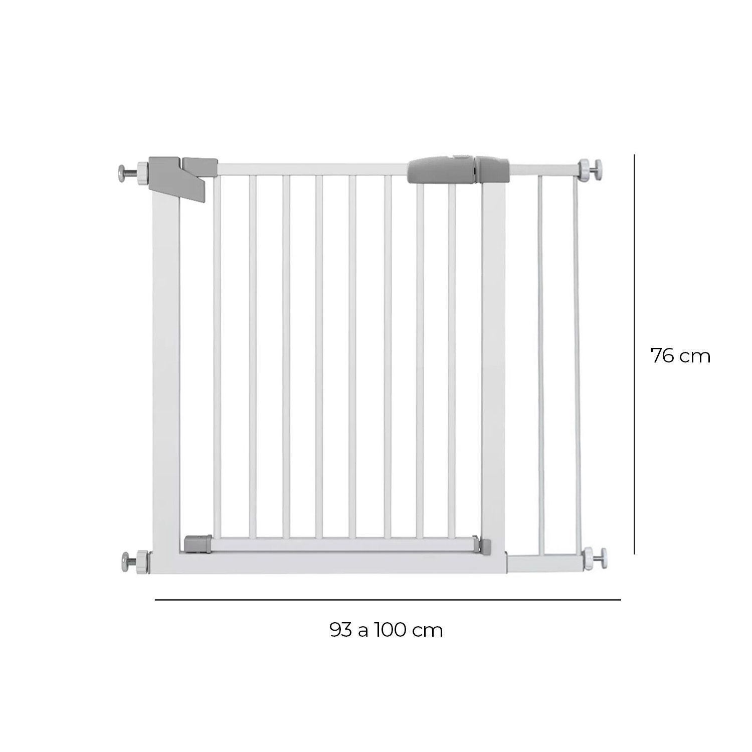Reja de seguridad escalera para bebe y mascotas 76 a 97 cm-2