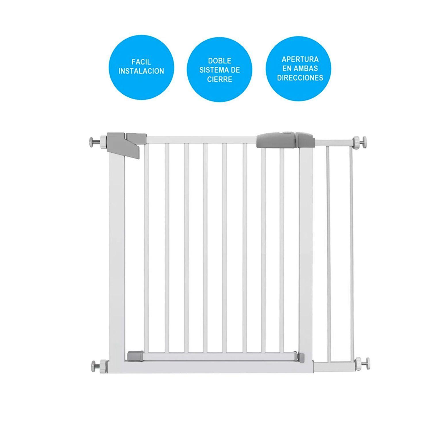 Reja de seguridad escalera para bebe y mascotas 76 a 97 cm-3