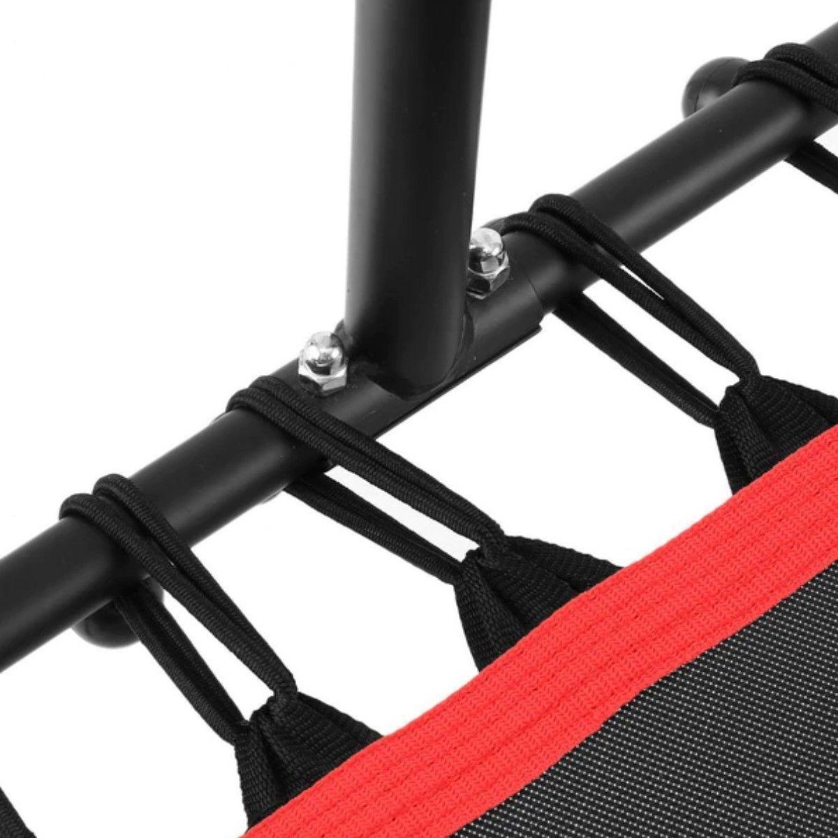 Trampolin Fitness Hexagonal Con Mango 115CM Rojo-6