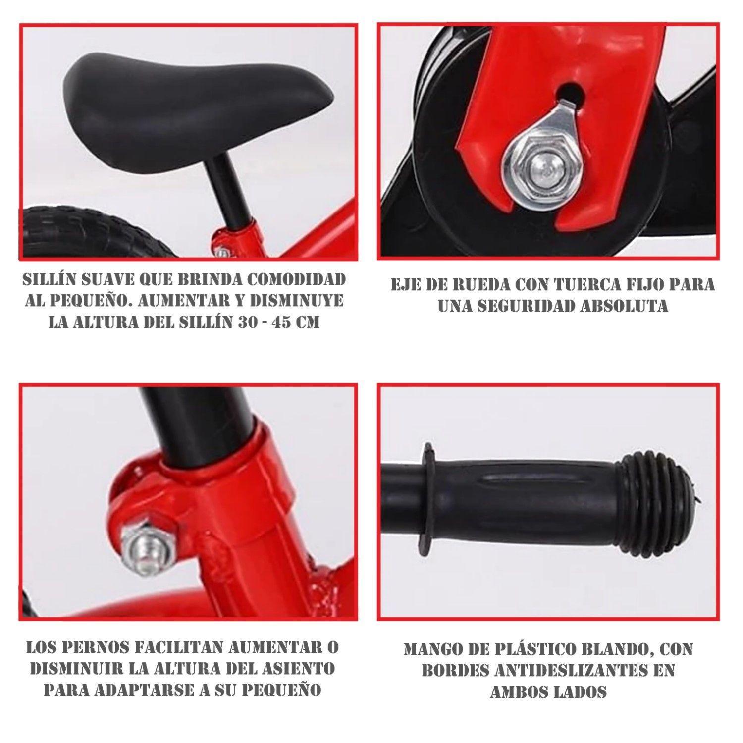 Bicicleta de Entrenamiento y Aprendizaje Roja-6