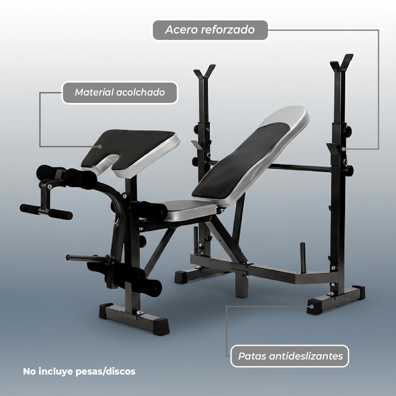 Press Banca Abdominal inclinable  y declinable + Banco Scott-5