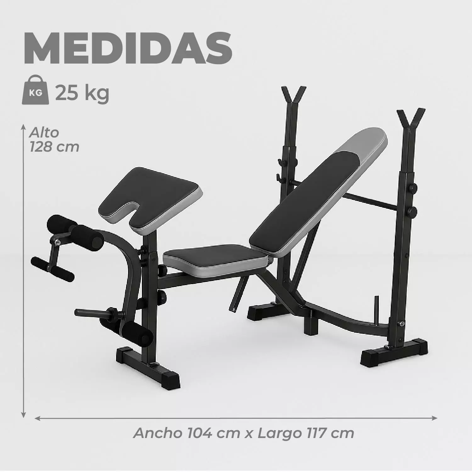 Press Banca Abdominal inclinable  y declinable + Banco Scott-2