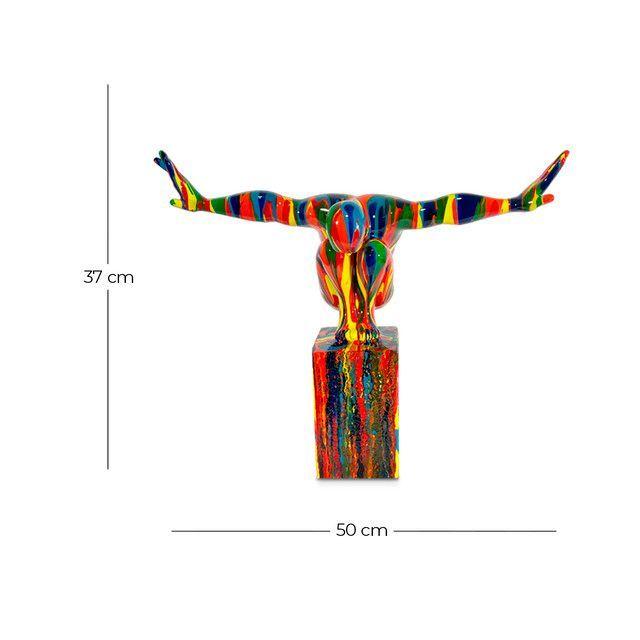 Adorno Escultura Atleta en Equilibrio Minimalista Abstracto-1