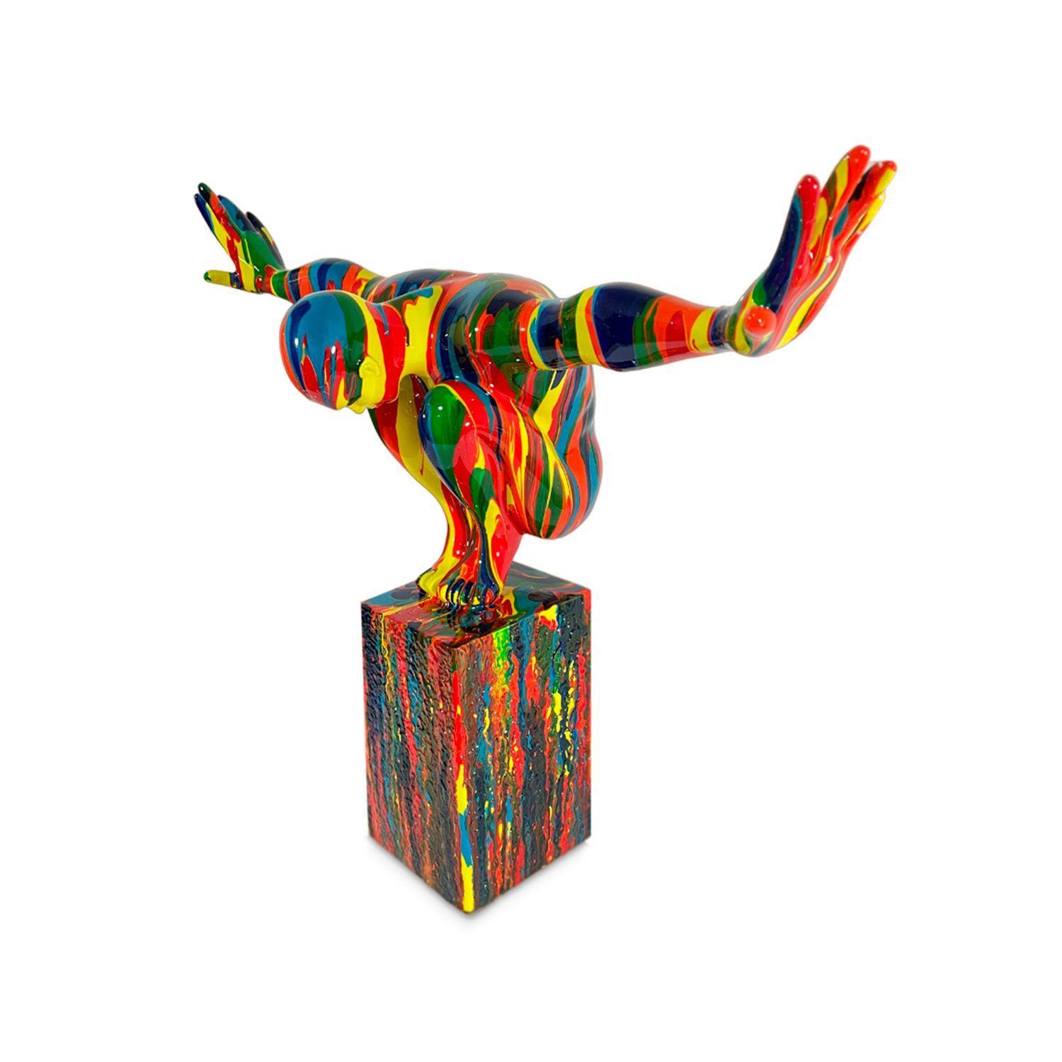 Adorno Escultura Atleta en Equilibrio Minimalista Abstracto-2
