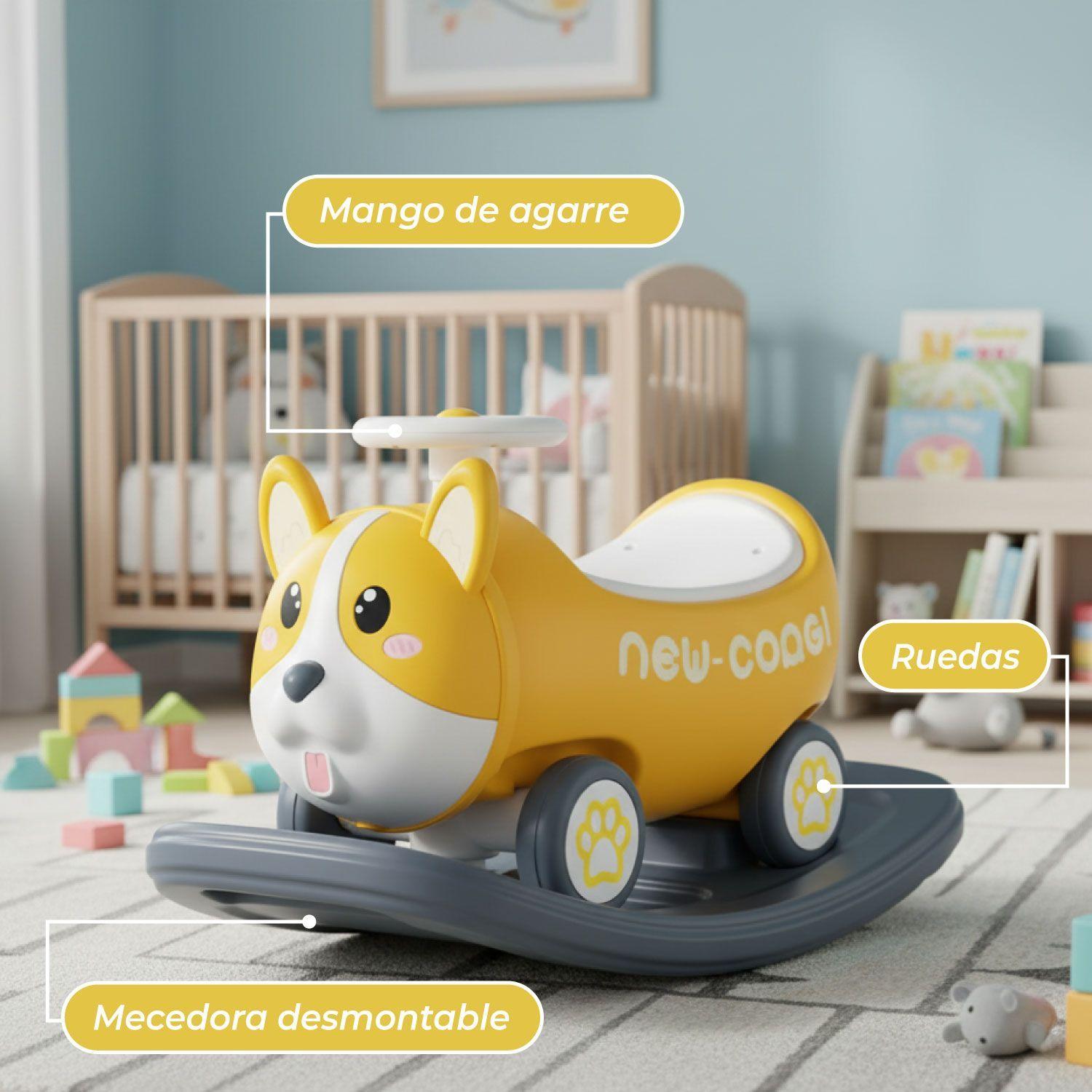 Mecedora Andador con Mango 2 en 1 Perrito-4