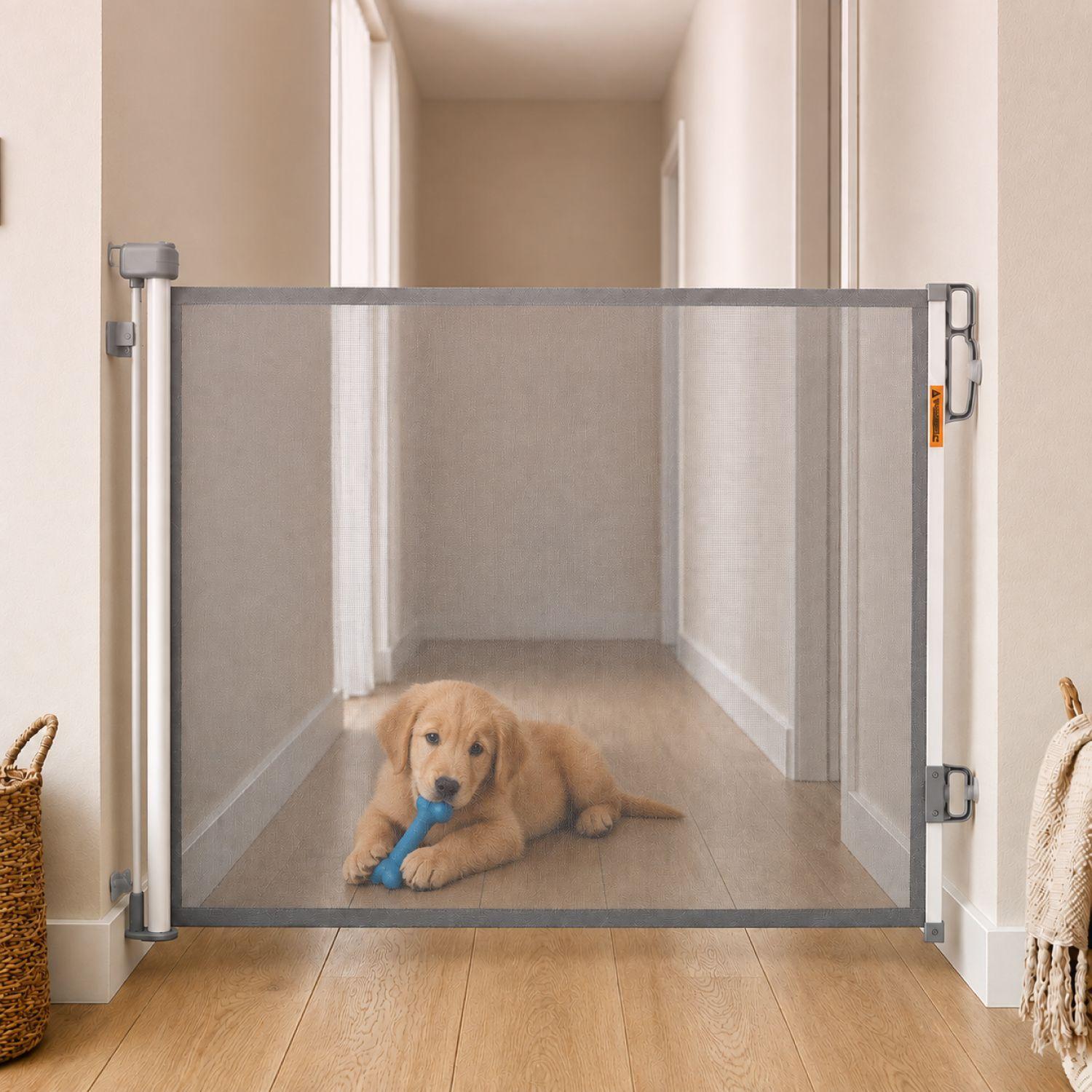 Puerta Seguridad Retractil Malla Bebes Mascotas 150x86cm-6