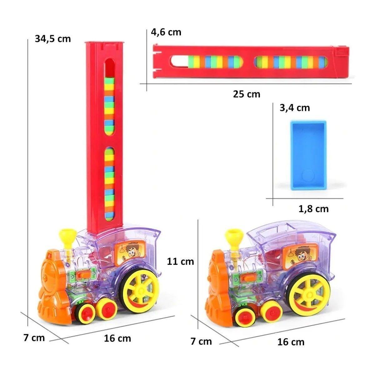 Tren Domino Automatico Juguete Interactivo con Luz y Sonido-2