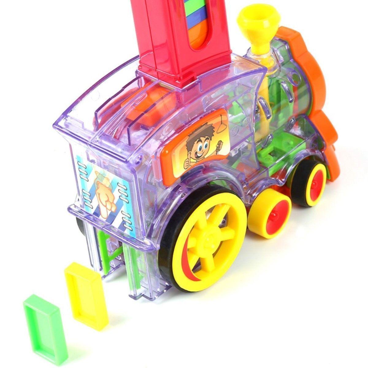 Tren Domino Automatico Juguete Interactivo con Luz y Sonido-5