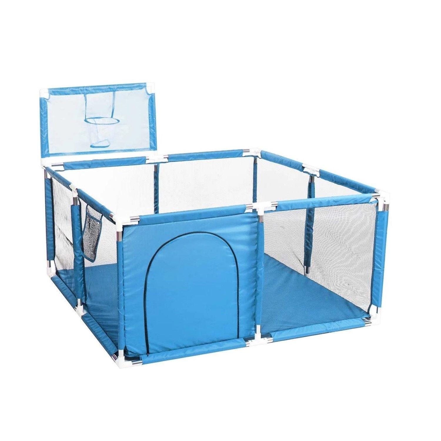 Corral Seguridad Bebes  Aro De Basket 128cm Azul-2