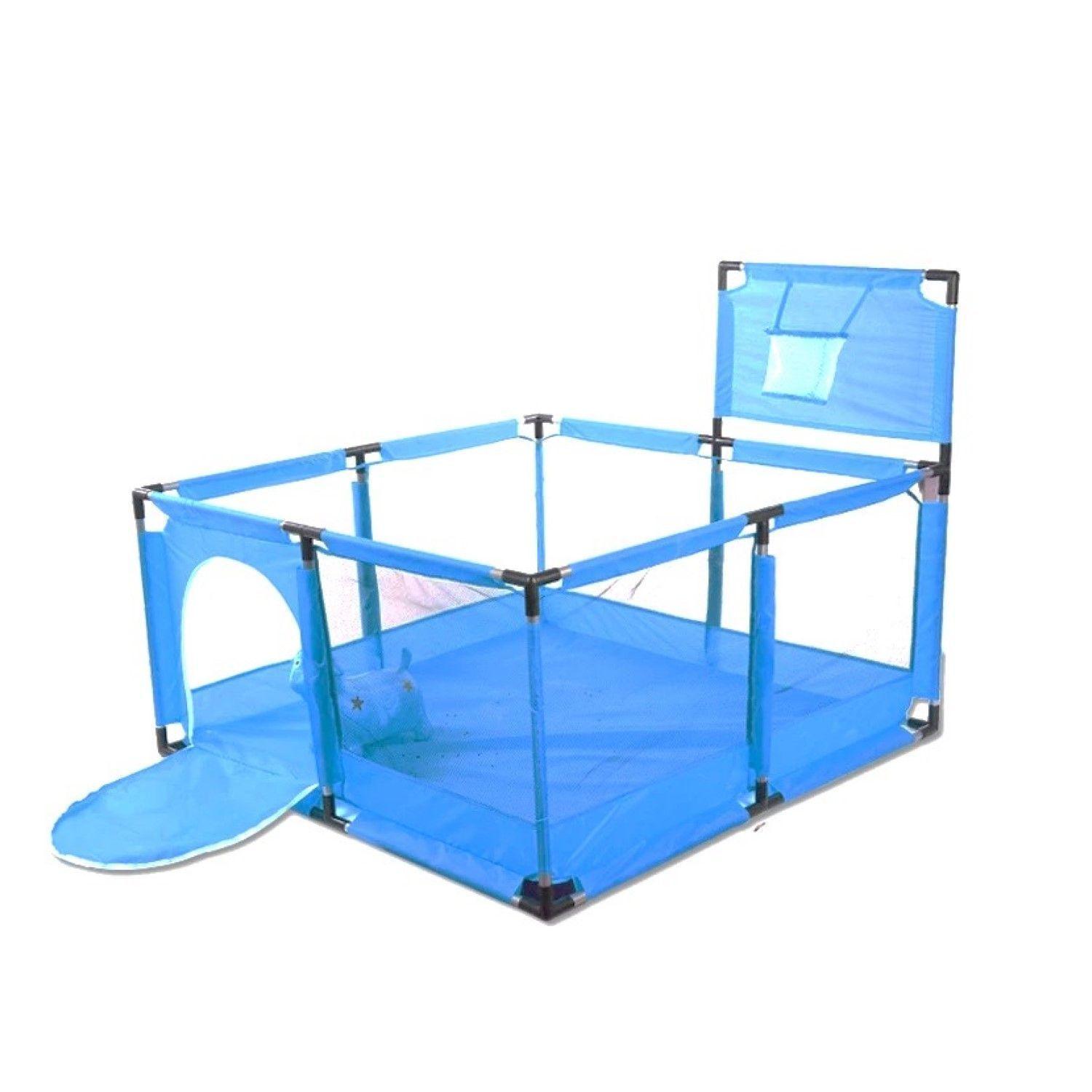 Corral Seguridad Bebes  Aro De Basket 128cm Azul-4
