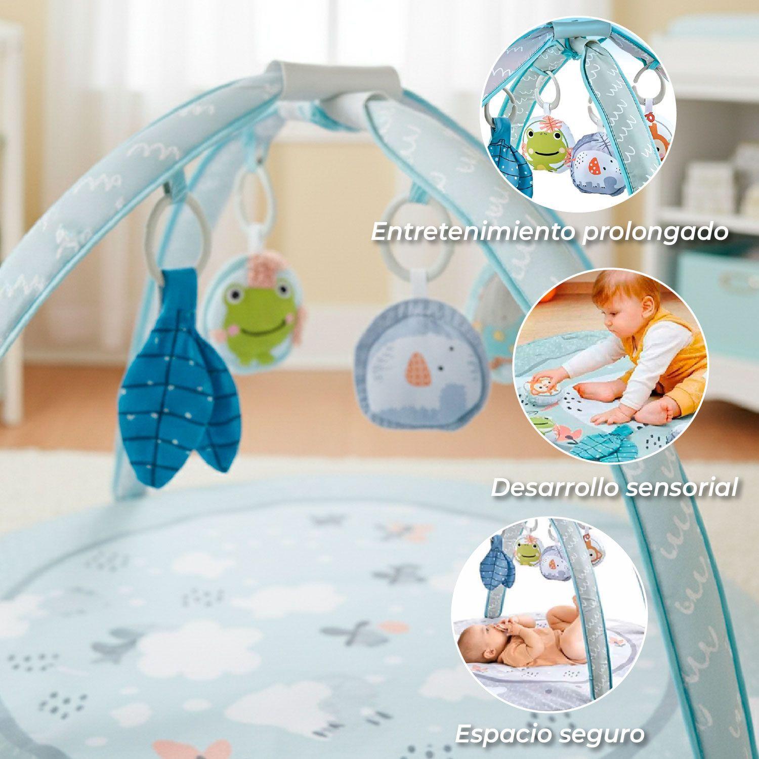 Gimnasio Alfombra Bebe Acolchado Fluffy Baby Centro de Juego-3