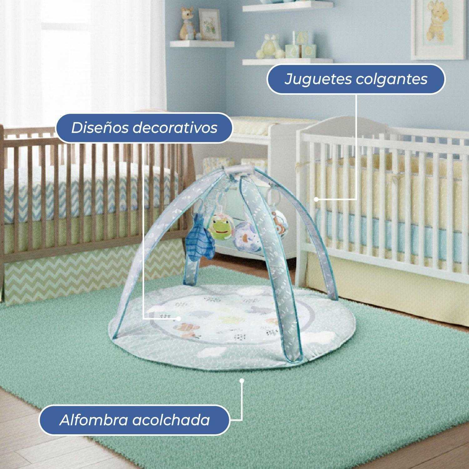 Gimnasio Alfombra Bebe Acolchado Fluffy Baby Centro de Juego-5