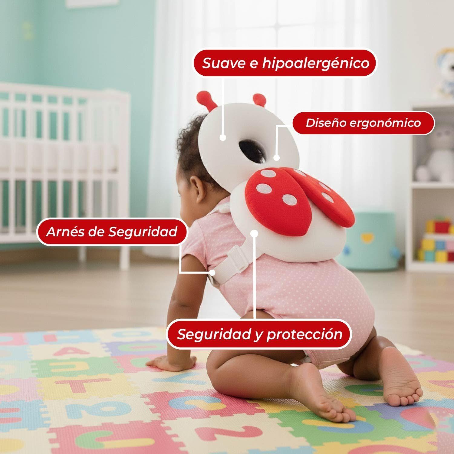 Mochila Protectora Cabeza Bebes Cojin Antigolpes Chinita-5