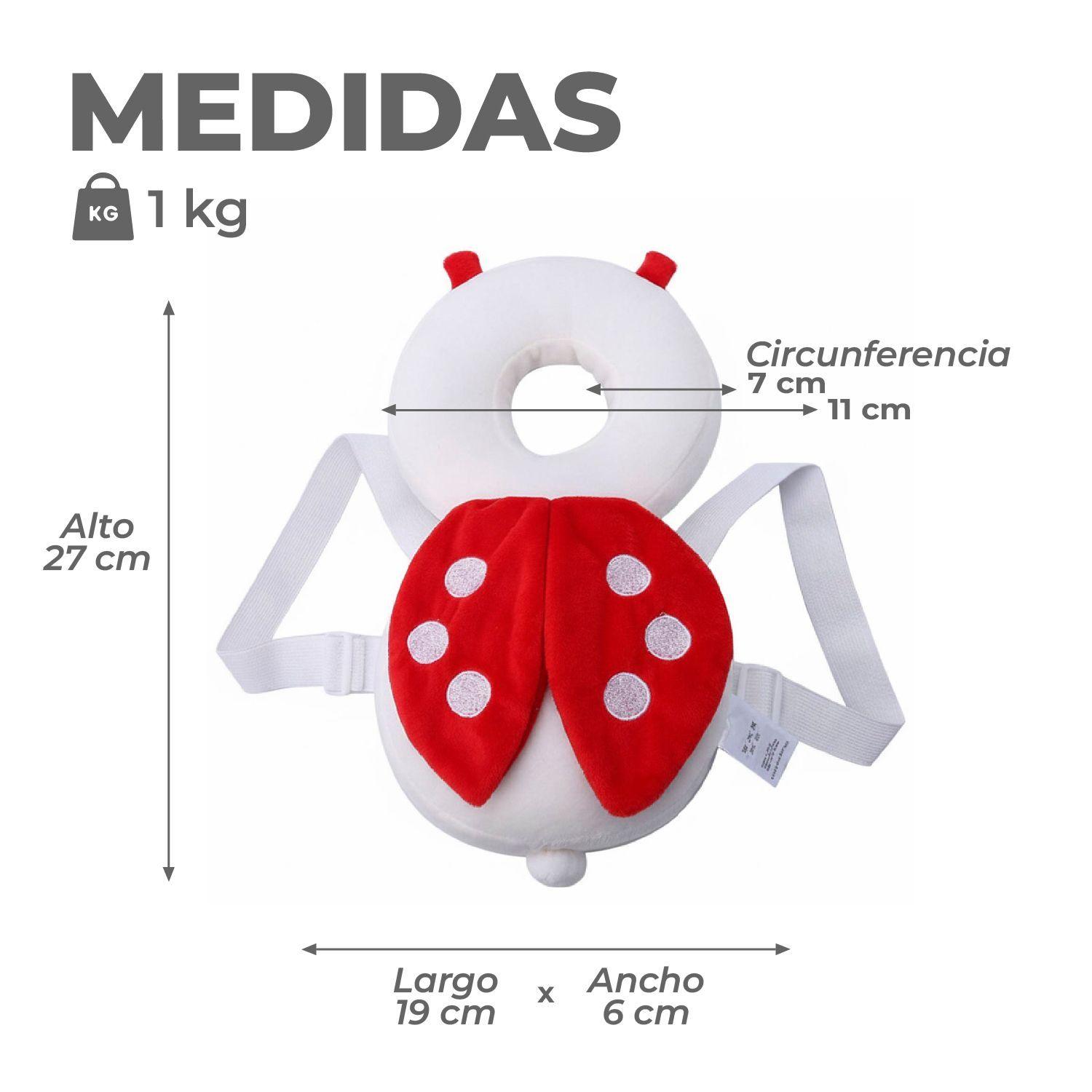 Mochila Protectora Cabeza Bebes Cojin Antigolpes Chinita-2