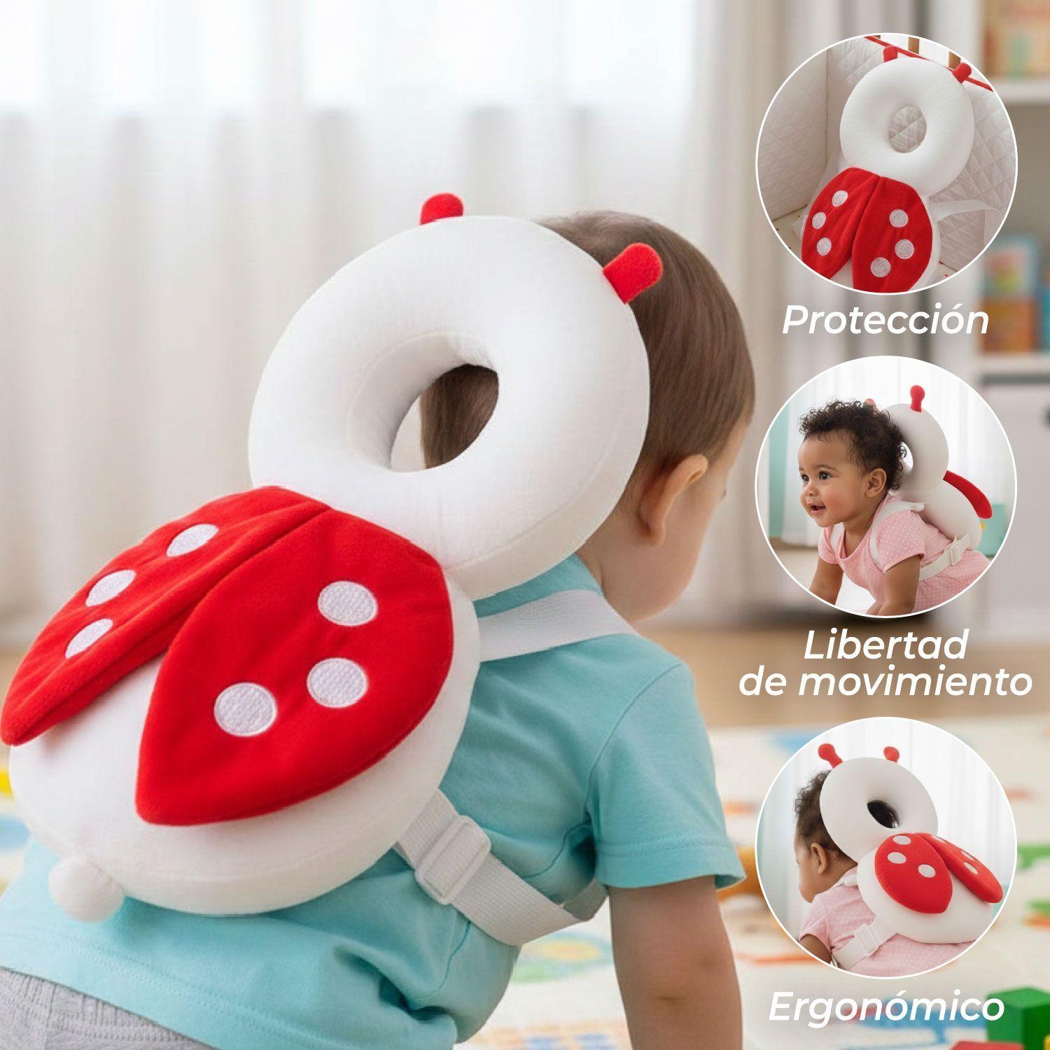 Mochila Protectora Cabeza Bebes Cojin Antigolpes Chinita-3