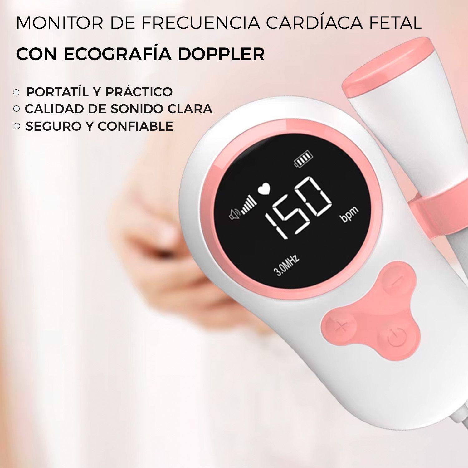 Monitor Fetal Doppler Pro Latidos Corazon Bebe Boton Goma-3
