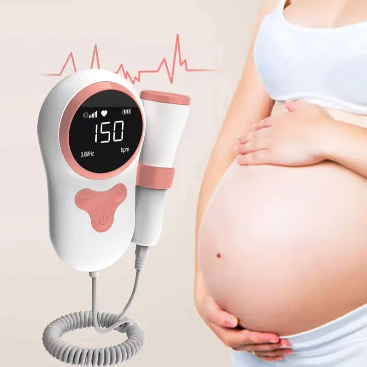 Monitor Fetal Doppler Pro Latidos Corazon Bebe Boton Goma-5