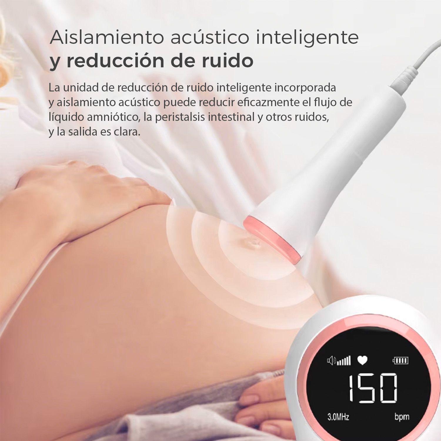 Monitor Fetal Doppler Pro Latidos Corazon Bebe Boton Goma-6