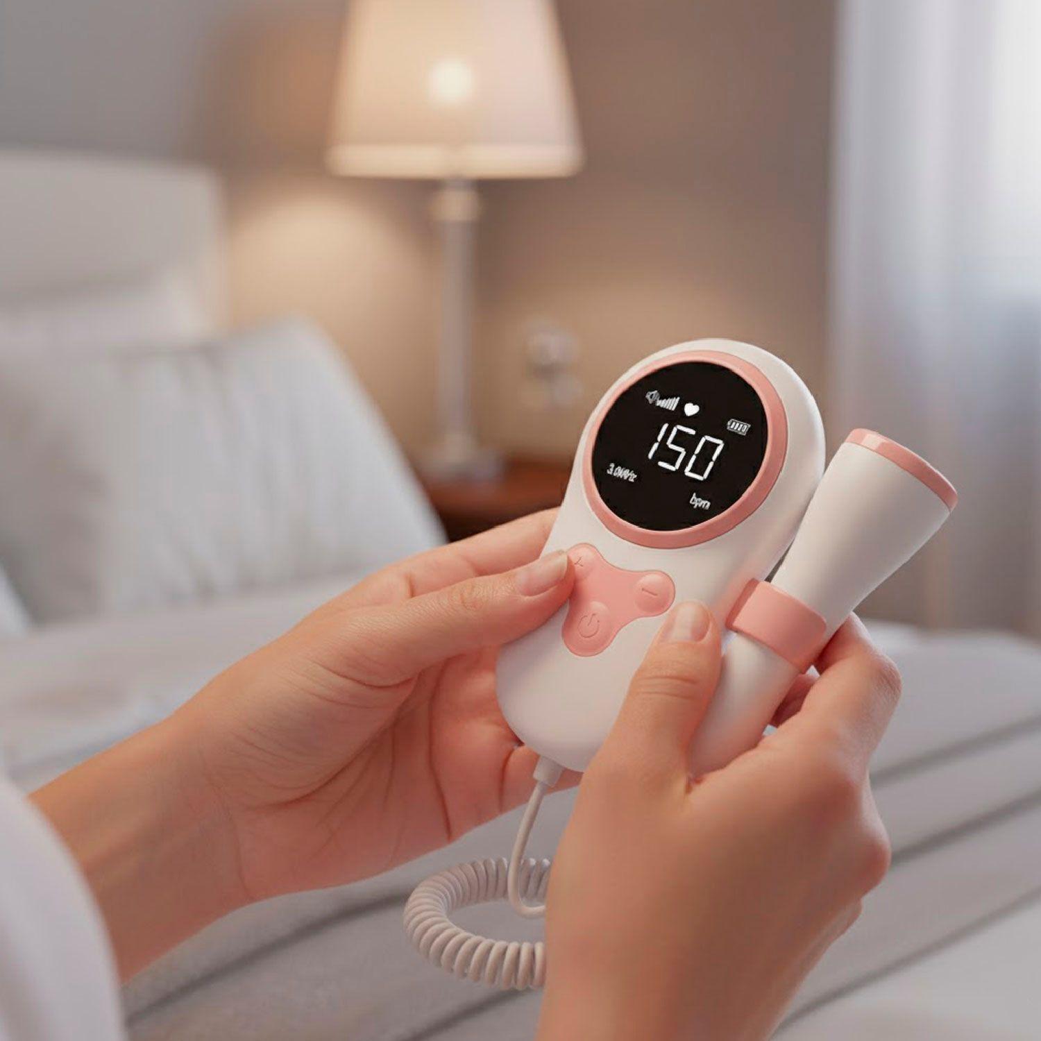 Monitor Fetal Doppler Pro Latidos Corazon Bebe Boton Goma-4