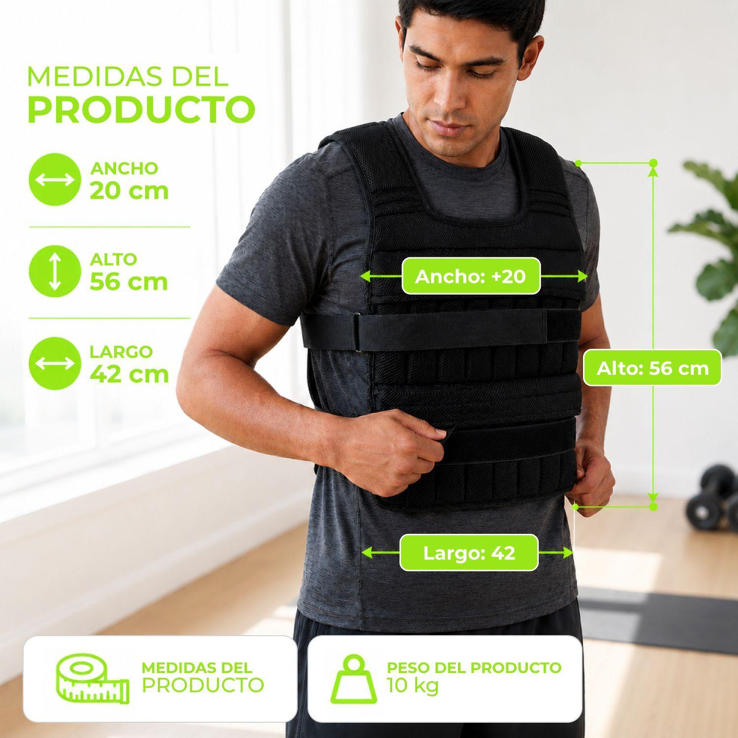 Chaleco Con Peso 10 Kg Lastrado Ajustable Entrenamiento-2