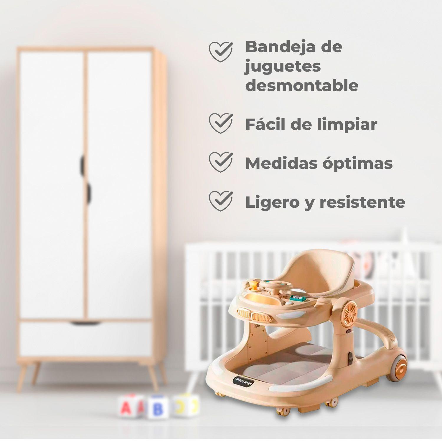 Andador Caminadora Autito Musical Bebe Anticaida Apoya Pies-3